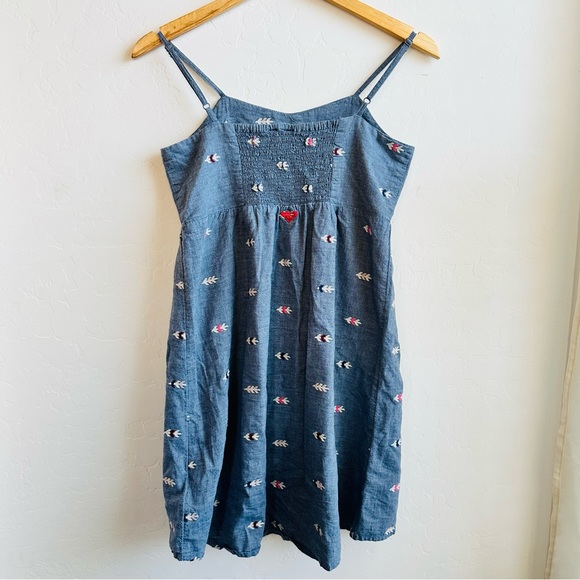 Roxy Girl Chambray Dress Size 14 - Picture 3 of 11